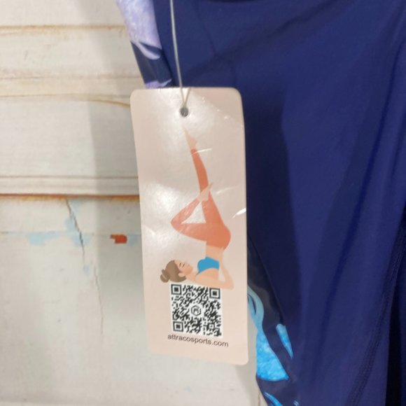 My Charmo Swimsuit Yoga 🧘 Tropical Print Boyshort Bottom Racer back top Size M - Picture 7 of 12